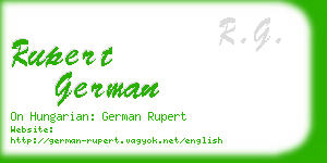 rupert german business card